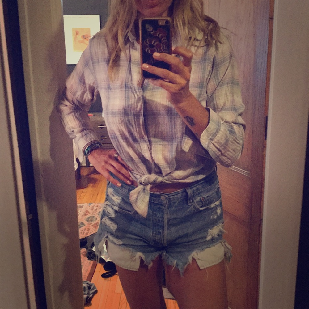 The prep school Pastel plaid shirt